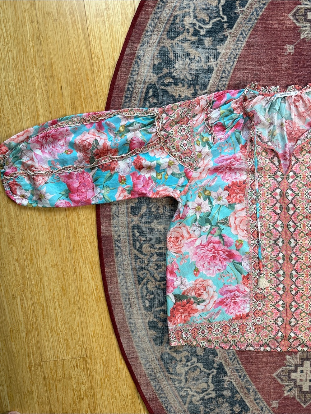 JOHNNY WAS Rose Narcisa Blouse Size XL - Picture 11 of 15